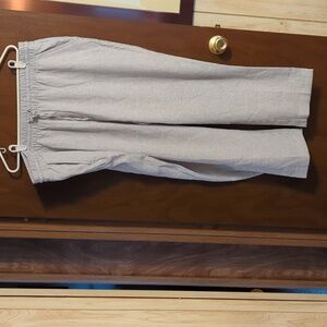 Pinstriped drawstring pants